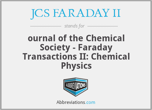 What does JCS FARADAY II stand for?